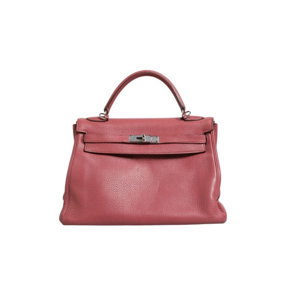 Hermès Kelly 32 Rouge H Togo Retourne Women's Palladium - Picture 1 of 6